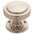 Amerock Rochdale 1-1/4 Inch Diameter Mushroom Cabinet Knob - Package of 25 Satin Nickel