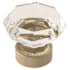 Amerock Traditional Classics 1-5/16 Inch Geometric Cabinet Knob Clear / Golden Champagne