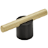 Amerock Transcendent 3/8 Inch Bar Cabinet Knob Matte Black / Matte Gold