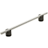 Amerock Transcendent 7-9/16 Inch Center to Center Bar Cabinet Pull Matte Black / Polished Nickel