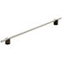 Amerock Transcendent 12-5/8 Inch Center to Center Bar Cabinet Pull Matte Black / Polished Nickel
