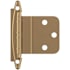 Amerock Functional Hardware 3/8 Inch Inset Surface Mount Cabinet Door Hinge with 105 Degree Opening Angle - Pair Champagne Bronze