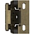 Amerock Functional Hardware 1/2 Inch Overlay Wrap Cabinet Door Hinge with 105 Degree Opening Angle and Self Close Function - Pair Burnished Brass