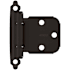 Amerock Functional Hardware Variable Overlay Self Closing Face Mount Satin Nickel Cabinet Hinge - Pair Oil Rubbed Bronze