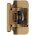 Amerock Functional Hardware 3/8 Inch Inset Surface Mount Cabinet Door Hinge with 105 Degree Opening Angle and Self Close Function - Pair Champagne Bronze