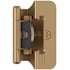 Amerock Functional Hardware 1/4 Inch Overlay Surface Mount Cabinet Door Hinge with 105 Degree Opening Angle and Self Close Function - Pair Champagne Bronze
