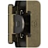Amerock Functional Hardware 1/2 Inch Overlay Surface Mount Cabinet Door Hinge with 105 Degree Opening Angle and Self Close Function - Pair Burnished Brass
