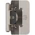 Amerock Functional Hardware 1/2 Inch Overlay Surface Mount Cabinet Door Hinge with 105 Degree Opening Angle and Self Close Function - Pair Satin Nickel