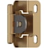 Amerock Functional Hardware 1/2 Inch Overlay Wrap Cabinet Door Hinge with 105 Degree Opening Angle and Self Close Function - Pair Champagne Bronze