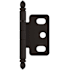 Amerock Functional Hardware Full Inset Wrap Cabinet Door Hinge with 105 Degree Opening Angle - Single Hinge Oil Rubbed Bronze