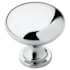 Amerock Edona 1-1/4 Inch Mushroom Cabinet Knob -2 Pack Polished Chrome