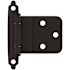 Amerock Functional Hardware 3/8 Inch Inset Surface Mount Cabinet Door Hinge with 105 Degree Opening Angle and Self Close Function - Pack of 10 Oil Rubbed Bronze