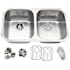 Anzzi Moore 32-1/4" Double Basin 16 Gauge Stainless Steel Undermount Kitchen Sink - Includes Basin Rack and Basket Strainer Brushed