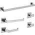 Anzzi 5 Piece Bathroom Hardware Set Brushed Nickel