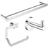 Anzzi Essence 3 Piece Bathroom Package with 24" Towel Bar, Robe Hook, and Toilet Paper Holder Chrome