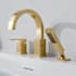 Anzzi Nite Deck Mounted Roman Tub Filler with Built-In Diverter - Includes Hand Shower Brushed Gold
