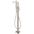 Anzzi Sens Lever Handle Floor Mounted Tub Filler - Handshower Included Brushed Nickel