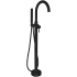 Anzzi Coral Floor Mounted Claw Foot Tub Filler with Built-In Diverter - Includes Hand Shower Matte Black