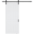 Anzzi 36" x 84" Mid-Bar Barn Door with Track and Hardware Kit White