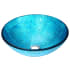 Anzzi Tereali 16-1/2" Circular Glass Vessel Bathroom Sink Blue Ice