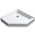 Anzzi Randi 36" x 36" Triple Threshold Shower Base with Corner Drain Glossy White