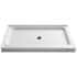 Anzzi Vail 36" x 48" Double Threshold Shower Base with Center Drain Glossy White