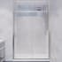 Anzzi Halberd 72" High x 48" Wide Sliding Framed Shower Door with Clear Glass Brushed Nickel