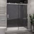 Anzzi Rhodes 76" High x 48" Wide Sliding Frameless Shower Door with Clear Glass Brushed Nickel