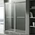 Anzzi Kahn 76" High x 60" Wide Sliding Frameless Shower Door with Clear Glass Brushed Nickel
