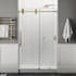 Anzzi 76" High x 60" Wide Sliding Frameless Shower Door with Clear Glass Brushed Gold