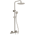 Anzzi Downpour Thermostatic Shower System with Shower Head, Hand Shower, Slide Bar, Shower Arm, Hose, and Valve Trim Brushed Nickel