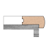 APC Cork Assortment 78" Stair Nose For Use With APC-APOLLO-A Cork Flooring (Maple Wood Stained to Match) Apollo Creme