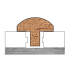 APC Cork Assortment 78" T-Molding For Use With APC-EROS-A Cork Flooring (Maple Wood Stained to Match) Eros
