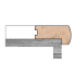 APC Cork Assortment 78" Stair Nose For Use With APC-ODYSSEUS-A Cork Flooring (Maple Wood Stained to Match) Odysseus Creme