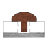 APC Cork Assortment 78" T-Molding For Use With APC-TITAN-A Cork Flooring (Maple Wood Stained to Match) Titan Brown
