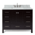Ariel Cambridge 43" Free Standing Single Basin Vanity Set with Cabinet and Marble Vanity Top Espresso