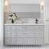 Ariel Monroe 60" Free Standing Single Basin Vanity Set with Cabinet and Quartz Vanity Top Grey