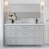 Ariel Monroe 60" Free Standing Single Basin Vanity Set with Cabinet and Quartz Vanity Top Grey