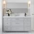 Ariel Monroe 60" Free Standing Single Basin Vanity Set with Cabinet and Quartz Vanity Top Grey