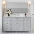 Ariel Monroe 61" Free Standing Single Basin Vanity Set with Cabinet and Quartz Vanity Top Grey