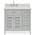 Ariel Kensington 36" Thick Carrara Marble Vanity Top Grey
