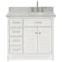 Ariel Kensington 36" Thick Carrara Marble Vanity Top White