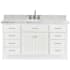 Ariel Kensington 60" Thick Carrara Marble Vanity Top White