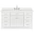 Ariel Kensington 60" Thick White Quartz Vanity Top White