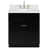 Ariel Hamlet 30" Free Standing Single Basin Vanity Set with Cabinet, Quartz Vanity Top, and Oval Bathroom Sink Black