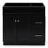 Ariel Hamlet 36" Single Free Standing Vanity Cabinet Only - Less Vanity Top Black