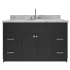 Ariel Hamlet 55" Free Standing Single Basin Vanity Set with Cabinet and Marble Vanity Top Black