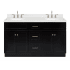 Ariel Hamlet 60" Free Standing Double Basin Vanity Set with Cabinet, Quartz Vanity Top, and Oval Bathroom Sinks Black