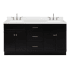 Ariel Hamlet 66" Free Standing Double Basin Vanity Set with Cabinet, Quartz Vanity Top, and Rectangular Bathroom Sinks Black