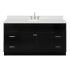 Ariel Hamlet 66" Free Standing Single Basin Vanity Set with Cabinet, Quartz Vanity Top, and Oval Bathroom Sink Black